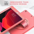 thumbnail image 3 of iPad 9th Generation Case 2021, iPad 7th/8th Generation Case 2019/2020, iPad 10.2 Case with Screen Protector Hand Strap Kickstand Pencil Holder-Pink, 3 of 5