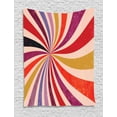 thumbnail image 1 of Retro Tapestry, Illustration of a Grunge Style Sunburst Effect or Swirls Abstract Galactic Stripes, Wall Hanging for Bedroom Living Room Dorm Decor, 40W X 60L Inches, Multicolor, by Ambesonne, 1 of 2