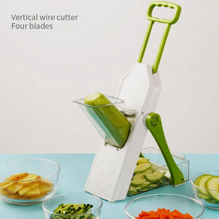 Safe Mandoline Slicer Upright Vegetable Chopper Potato Cutter, Julienne Food  Dicer Thickness Adjuster for Kitchen Fast Meal Prep