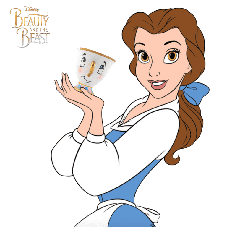FAB Starpoint Disney Beauty and the Beast Chip Mug with Gold Foil Printing,  Multicolor, 8 Ounces