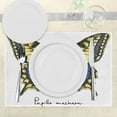 thumbnail image 3 of Ambesonne Swallowtail Place Mats Set of 4, Watercolors, Standard Size, Yellow Blue Black, 3 of 6