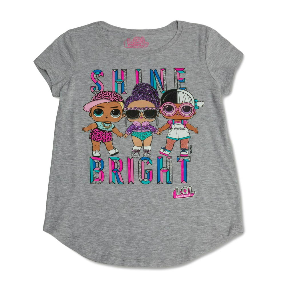 LOLSHIRT - Lol Surprise Doll Girls Short Sleeve Shirt Shine Bright