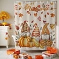 thumbnail image 4 of Shower Curtains for Bathroom-36"x72",Thanksgiving Gnome Pumpkin Farm Harvest Waterproof Bath Curtain Shower Curtain Set, 4 of 7