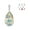 aurora borealis (AB), variant on One Austrian Crystal Pear Sterling Silver Pendant - Clear