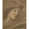thumbnail image 2 of Sir Edward Coley Burne-Jones 15x17 Gold Ornate Wood Frame and Double Matted Museum Art Print Titled - The Song of Solomon - Study of a Zephyr for ‘Sponsa De Libano-, 2 of 4