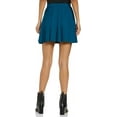 thumbnail image 2 of Stylore Women's Basic Versatile Stretchy Casual Mini Skater Skirt Teal L, 2 of 5