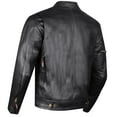 thumbnail image 7 of Men's Commuter Premium Natural Buffalo Leather Motorcycle Jacket Biker Black L, 7 of 7