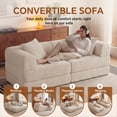 thumbnail image 4 of ELEKA Convertible Sleeper Sofa Bed,Folding Floor Mattress Couch,Sectional Couches for Living Room Cloud Couch Sofa,No Assembly Required (Beige), 4 of 11