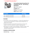 thumbnail image 2 of Front and Rear Brake Pad and Rotor Kit - Compatible with 1997 - 2001 Mercury Mountaineer 1998 1999 2000, 2 of 2