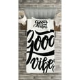 thumbnail image 3 of Ambesonne Chill Quilted Bedspread Set 2 Pcs, Modern Hand Drawn, Twin Size, Black White, 3 of 3