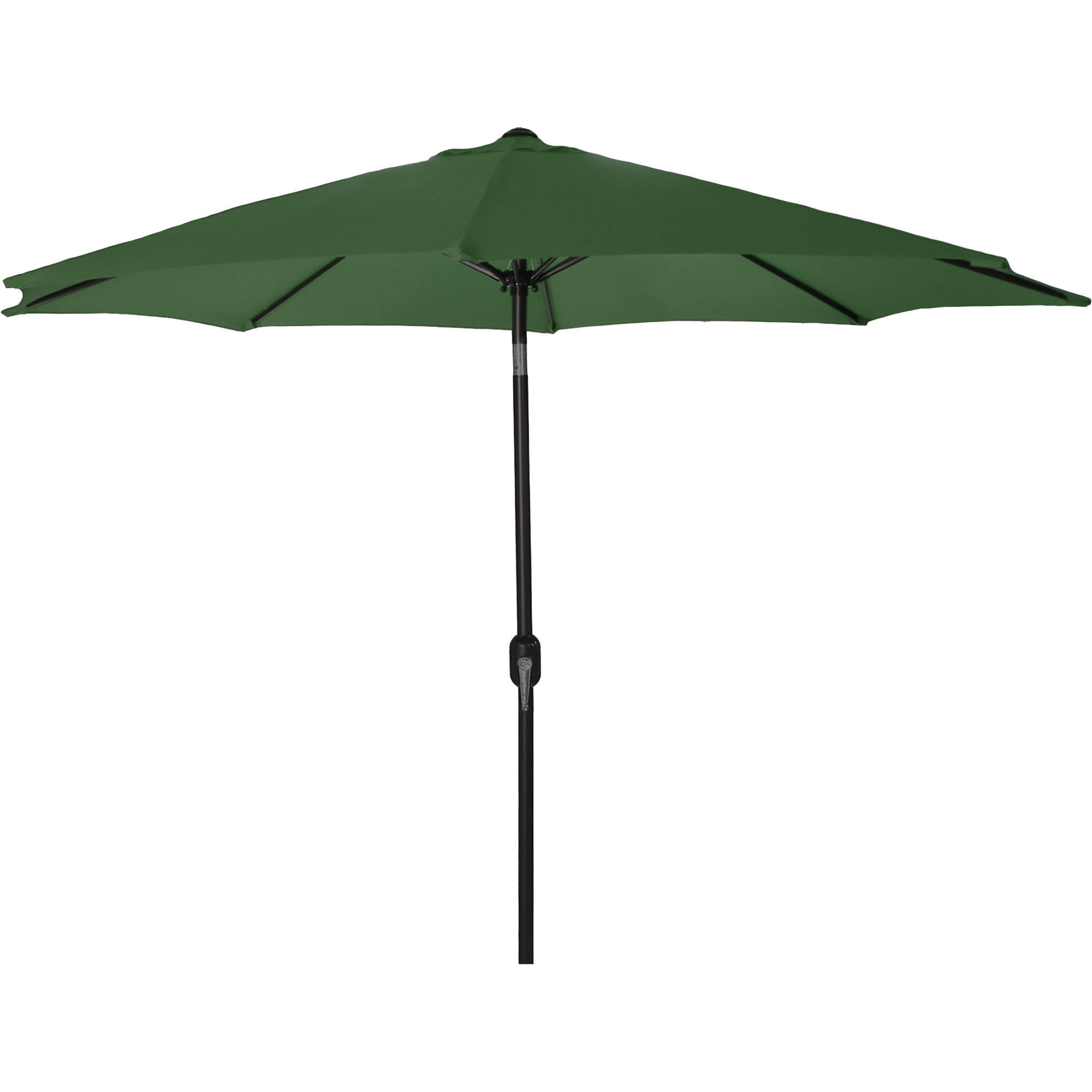 Jordan Manufacturing 8' Solid Green Steel Half Market Umbrella with