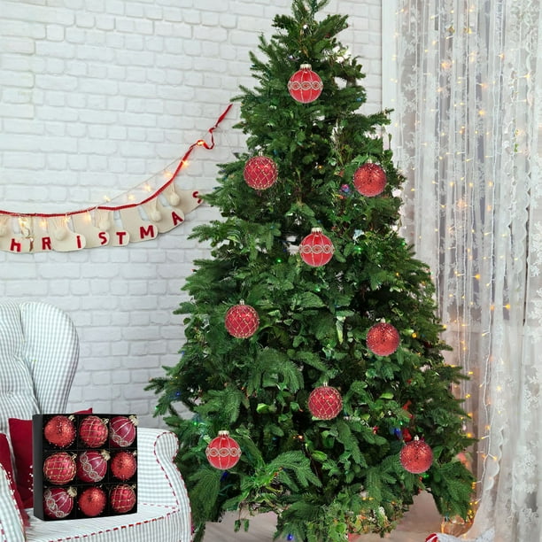 Decoraciones Del Árbol de Navidad 8cm Ornamentos Del Árbol de Navidad para Guirnaldas Del Árbol de Navidad