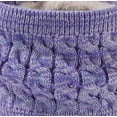 thumbnail image 5 of Gpaecead Kids Winter Plush Hat Warm Knit Thick Ski Head Hat Scarf Gloves Set For Girls Boys Purple, 5 of 8