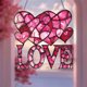 thumbnail image 5 of Decoraciones para el día de San Valentín, adornos para el día de San Valentín, regalos para el día de San Valentín, atrapasueños con forma de corazón de AMOR, decoración colgante para puerta y ventana, 5 of 7