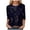 Black, variant on Womens Dreamy Galaxy Blouses Starry Sky Print 3/4 Sleeve Crew Neck Loose Fit Casual Summer Tops