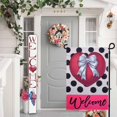 thumbnail image 3 of JOOCAR Valentine's Day Garden Flags, Black Polka Dot Love Bow Welcome 12x18 Inch Reversible Garden Flags for Outdoor Garden Holiday Yard Decoration, 3 of 5