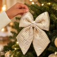 thumbnail image 4 of Christmas Stripe Wreath Bows, Large Sequin Striped Bow Wreath Decor, 34cm Sparkly Glitter Bow Ornament, for Front Door Party Yard Doorway Indoor Outdoor Wall Decoration, 4 of 6