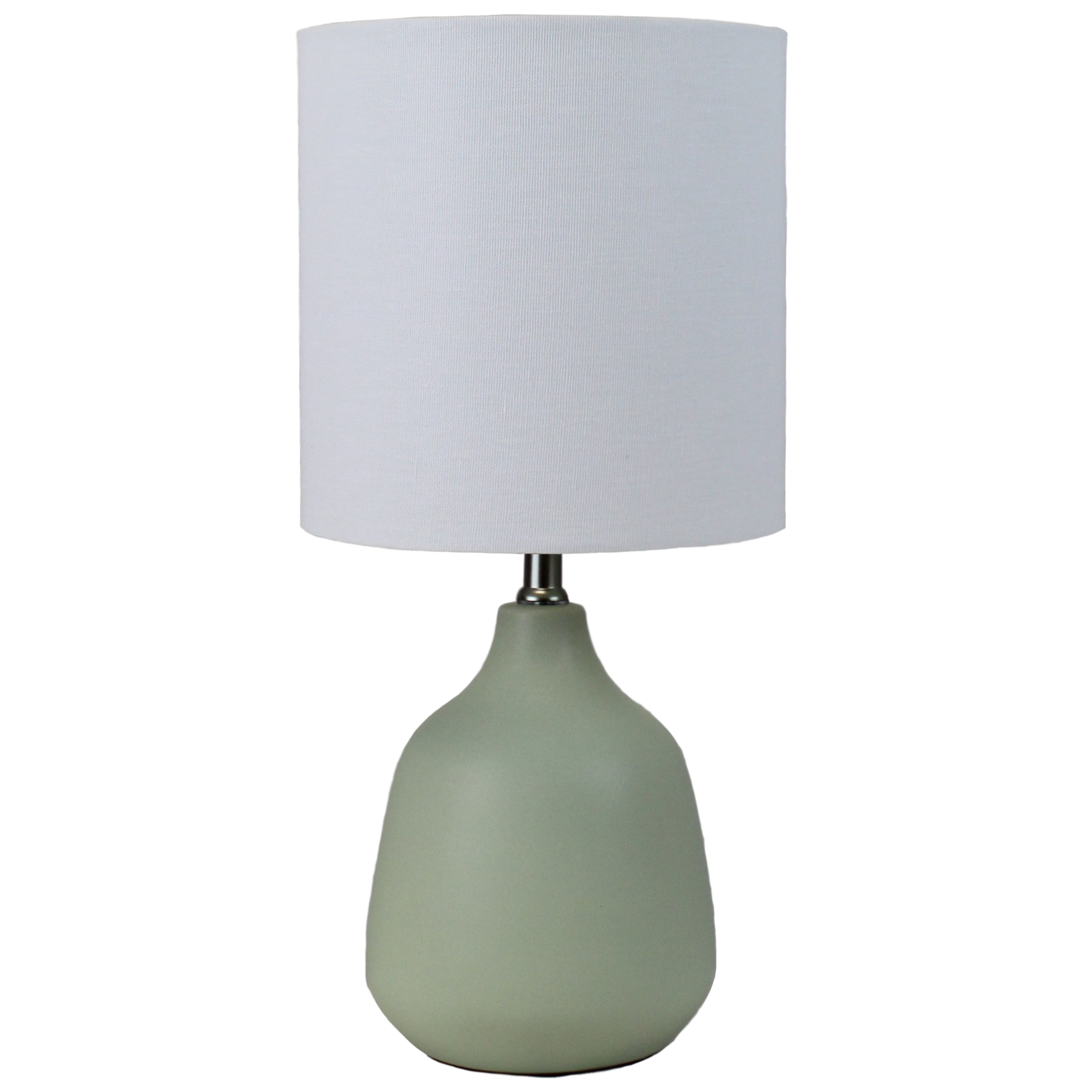 16"H Mainstays Sage Ceramic Table Lamp with White Shade