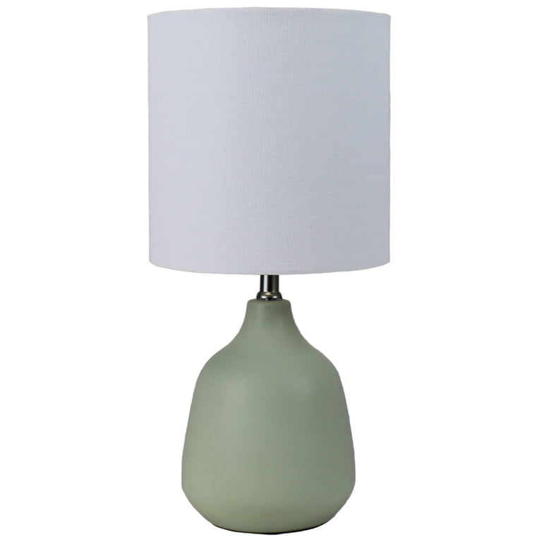 Mainstays Grab and Go 16 in Sage Ceramic Table Lamp photo 2