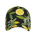 thumbnail image 2 of Haiem Lemon Fruits Flowers Leaves Baseball Cap Dad Hat Cotton Soft Adjustable Fashion Hats for Men Women Unisex Style Headwear, 2 of 9