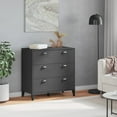 thumbnail image 5 of vidaXL Drawer Cabinet File Storage Home Living Room Furniture Solid Wood Pine, 5 of 26