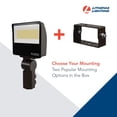 thumbnail image 3 of Lithonia Lighting All-in-One LED Flood Light, Waterproof LED Outdoor Light Fixture with Adjustable Brightness and Color Temperature, Yoke or Slipfitter Mount Dusk to Dawn Outdoor Lighting, UVOLT, 3 of 9