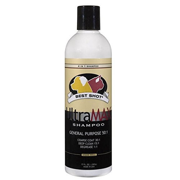 UltraMax Dog and Cat Professional Concentrated 4 in 1 Shampoo 17 oz Dilutes 50:1