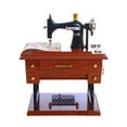 thumbnail image 5 of Vikakiooze Vintage Music Box Mini Sewing Machine Style Mechanical Birthday Gift Table Decor, 5 of 9