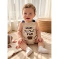 thumbnail image 5 of Loicainy Infant Baby Boy Football Overalls Romper 3 6 12 18 Months Embroidered Ribbed Sleeveless Bodysuit, 5 of 9