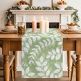 thumbnail image 2 of Olive Green Leaves Table Runner 108 Inches Long,Farmhouse Botanical Branch Vintage Boho Cotton Linen Table Runners Dresser Scarves,Fabric Tabletop Scarf Furniture Cover for Home Dinner Party 13"x108", 2 of 9