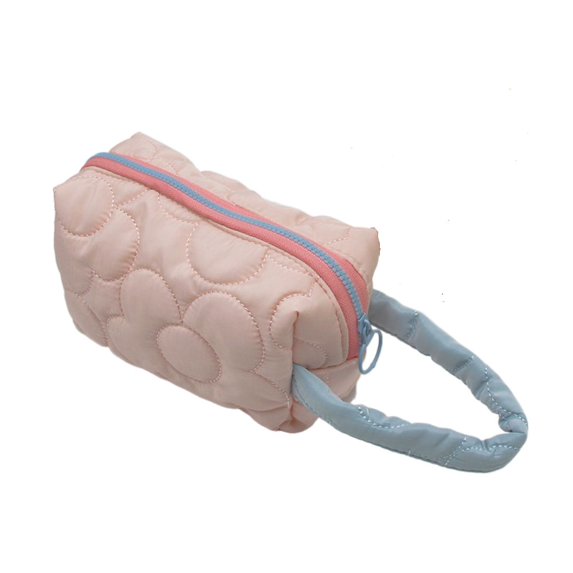 Cute Handbag Flowers Ins Style Zipper Candy Colors Makeup Bag Korean Style Toiletry Bag Women Cosmetic Bag Storage Bag PINK