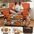 thumbnail image 5 of Chririnla Halloween Skull Pumpkin Print 2 Piece Separate Cushion Cover for Living Room Bedroom Dustproof Stretch Couch Covers Armchair Slipcover Spandex Sofa Couch Cover, 5 of 8