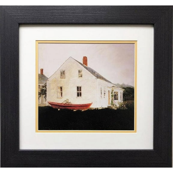 Jamie Wyeth "Fog Bound Island " CUSTOM FRAMED Art Generic