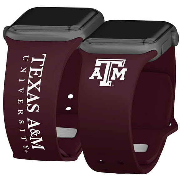 Texas A&M HD Iconic Edition Unisex Watch Band for Apple Watch, 42/44/45/49mm(46mm Series 10/11) Long by Affinity Bands