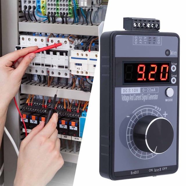 Current Voltage Signal Generator, Reverse Connection Protection Interface Analog Simulator 1 Key Switch Synchronize Output for Device Testing