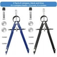 thumbnail image 2 of BUZIFU 2 Pack Professional Compass Math Compass Geometry with Lock Screws and Lead Replacement, Metal Drafting Compass Precision Spring Bow Compass Drawing with Wheel for Woodworking, School, 2 of 7