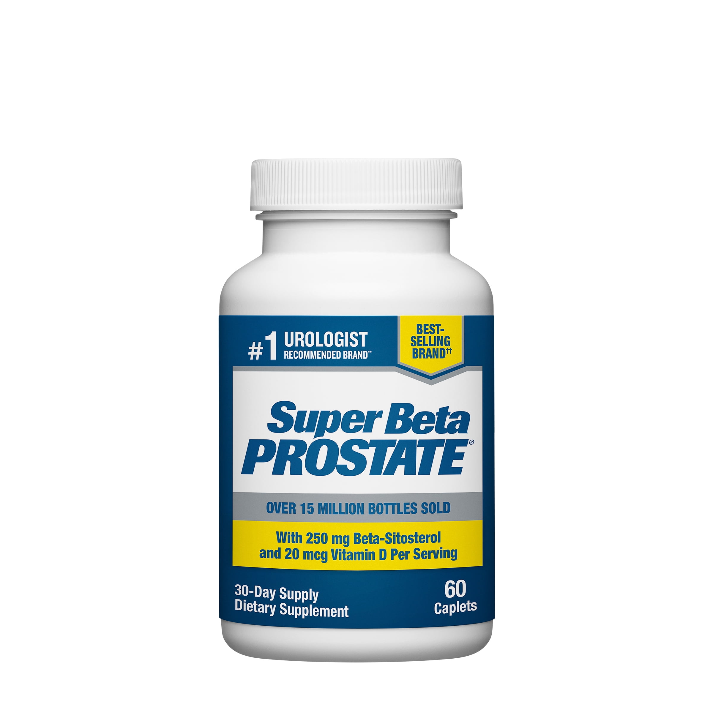Super Beta Prostate Recommended Prostate Supplement for Men, Beta Sitosterol, 60 Caplets