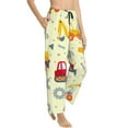thumbnail image 2 of Disketp Heavy Equipment Print Women'S Comfy Pajama Pants Casual Drawstring Palazzo Lounge Wide Leg Pants, 2 of 9