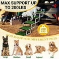 thumbnail image 6 of Dog Stairs for Car, Portable Folding Dog Steps with Non-Slip Grass Rug for Cars, SUV, Trucks for Large Dogs, Lightweight Pet Ramps Supports Up to 200 lbs, 6 of 7