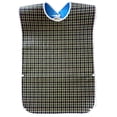 thumbnail image 3 of Miangastore Large Size Plaid Waterproof Adult Bib Mealtime Clothing Protector (Green), 3 of 8
