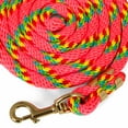 thumbnail image 4 of Jeffers Equine Nylon Horse Lead Rope with Brass Snap, 5/8 x 8" - Pink, 4 of 5