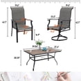 thumbnail image 2 of Sophia & William 7 Pieces Outdoor Patio Dining Set Textilene Chairs and Metal Table, 2 of 10