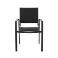 thumbnail image 5 of Aluminum Mesh Seat Dining Chair - Black, Weather , Modern Outdoor, 22"depth X 23"width 32.64"height Black Frame, Seat, Modern, 23"w 22"d 32.64"h, 5 of 7