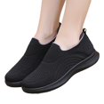 thumbnail image 4 of Women's Orthopedic Arch Support Wide Width Slip On Walking Shoes,Lightweight Breathable Non-Slip EVA Outsole Tennis Sneakers, 4 of 5