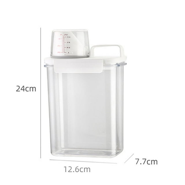 Récipient de Rangement pour Assouplissant, Distributeur de Détergent Liquide, Rangement pour Poudre de Détergent à Lessive, Riz, Céréales, Farine