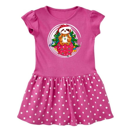 

Inktastic Christmas Sloth Gift Baby Girl Dress