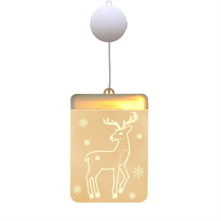 

Huiniadese Decorative Christmas Lantern LED Battery Light Bell Deer Light String Acrylic