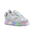 thumbnail image 1 of Tenis Para Niña Con Luces Led Color Plateado Moño Bonitos plateado 17, 1 of 6