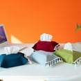 thumbnail image 6 of Visland Cloth Tissue Box Cover Creative Tassel Napkin Holder Cotton Linen Paper Towel Storage Bag Car Bathroom Tissue Box Container, 6 of 7