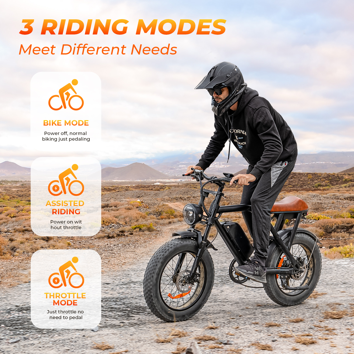 Ebikes for Adults, 1500W Motor, 33MPH & 40/75 Miles, 48V 15.6Ah Removable Battery, 7-Speed & 3 Modes, 20'' All-Terrain Fat Tires for Snow Off-Road Commuter Mountain E-Bike